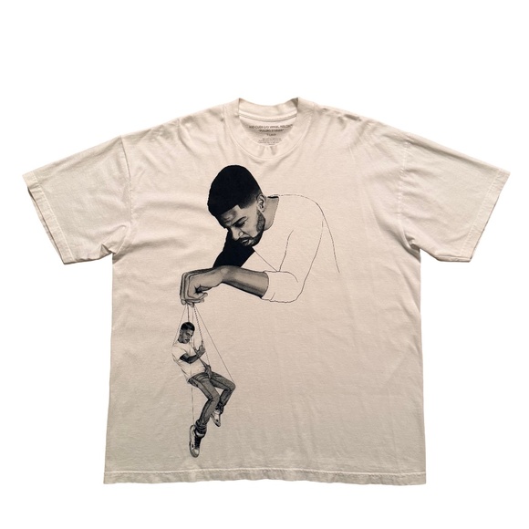 Kid Cudi Virgil Abloh Leader Of The Delinquents Pulling Strings T-Shirt White XL - Picture 1 of 5